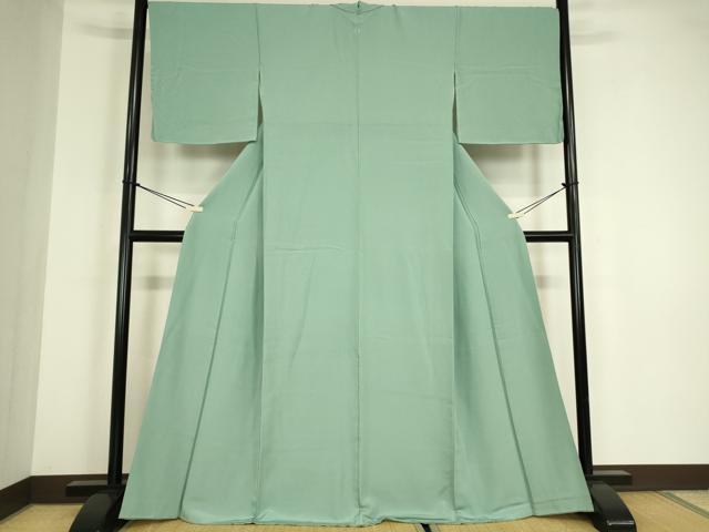 平和屋着物●上質な色無地　水浅葱色　正絹　逸品　未使用　DABC3279az