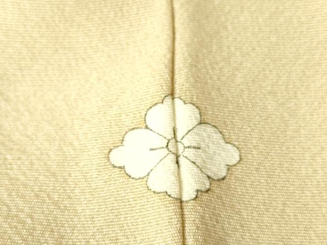 平和屋着物●上質な色無地　丁子色　正絹　逸品　DABC3280az