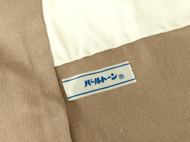 平和屋着物●上質な色無地　白茶色　正絹　逸品　DABC3282az