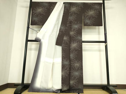 平和屋着物●上質な小紋　乱菊　さが美扱い　正絹　逸品　DABC3285az