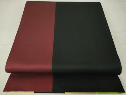 平和屋着物▼両面　六通柄袋帯　市松文　金糸　正絹　逸品　DABC3404az