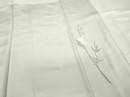 平和屋着物●訪問着　友禅　作家物　枝花文　正絹　逸品　DABC3405az