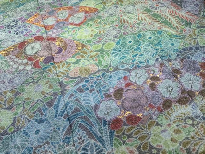 平和屋着物●訪問着　絞り　辻が花　金彩　金通し地　正絹　逸品　DABC3408az