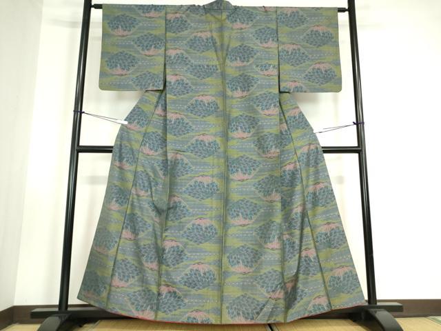平和屋着物●本場大島紬　7マルキ　貝合わせ　正絹　逸品　DABC3410az