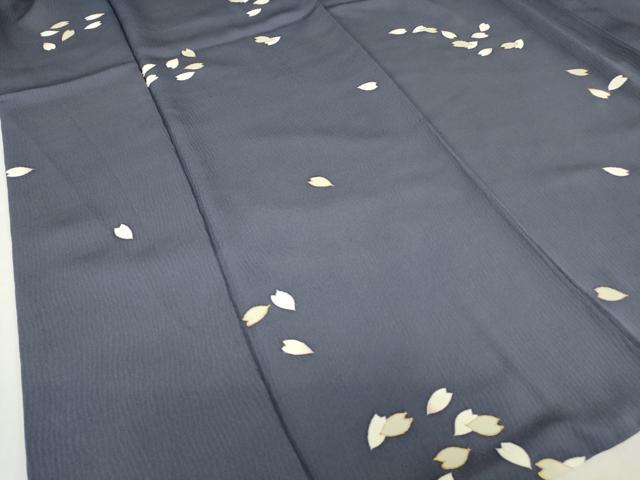 平和屋着物●上質な小紋　舞桜文　金彩　正絹　逸品　DABC3411az