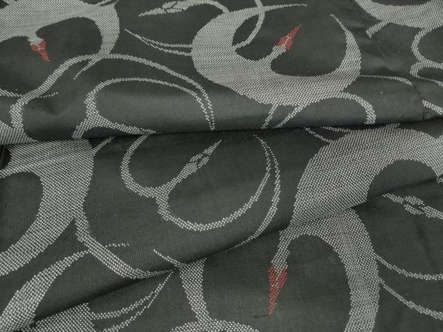 平和屋着物●本場大島紬　9マルキ　鶴の丸　正絹　逸品　DABC3422az