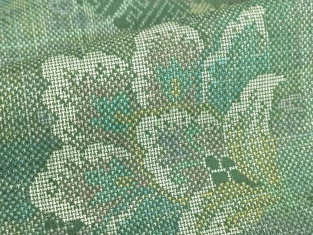 平和屋着物●本場大島紬　9マルキ　更紗花文　正絹　逸品　DABC3423az
