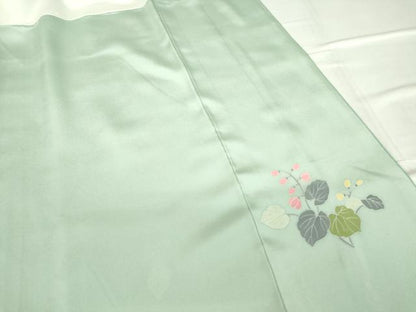 平和屋着物●訪問着　友禅　枝花文　暈し染め　正絹　逸品　DABC3426az