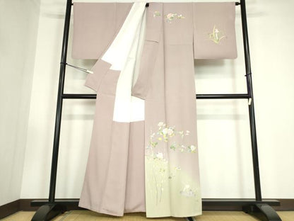 平和屋着物●訪問着　友禅　作家物　枝花文　暈し染め　正絹　逸品　DABC3430az