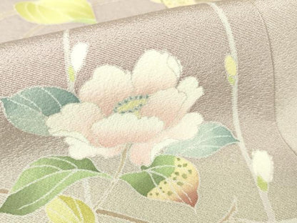 平和屋着物●訪問着　友禅　作家物　枝花文　暈し染め　正絹　逸品　DABC3430az