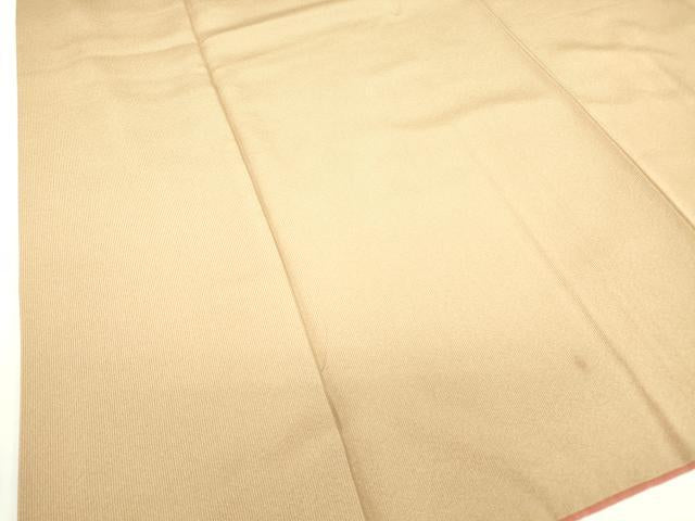 平和屋着物●江戸小紋　万筋　遠州茶色×枯色　正絹　逸品　DABC3432az