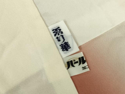 平和屋着物●江戸小紋　万筋　遠州茶色×枯色　正絹　逸品　DABC3432az