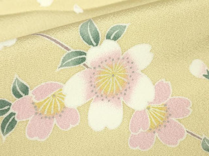平和屋着物●上質な小紋　枝垂れ桜　正絹　逸品　未使用　DABC3434az