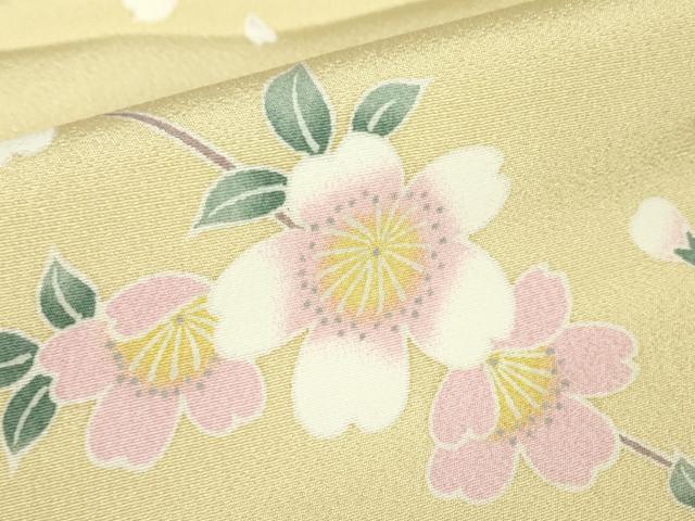 平和屋着物●上質な小紋　枝垂れ桜　正絹　逸品　未使用　DABC3434az