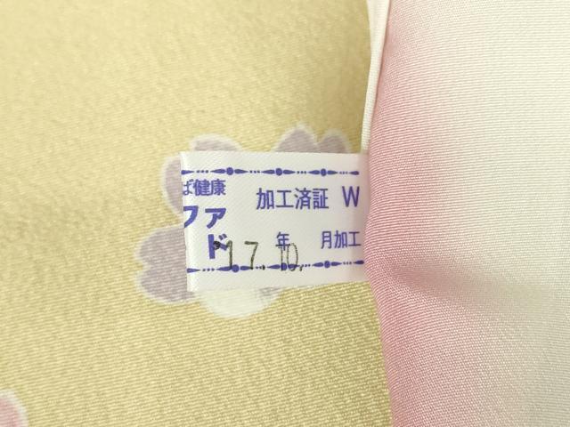 平和屋着物●上質な小紋　枝垂れ桜　正絹　逸品　未使用　DABC3434az