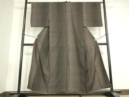 平和屋着物●本場大島紬　9マルキ　霞間道　正絹　逸品　未使用　DABC3441az
