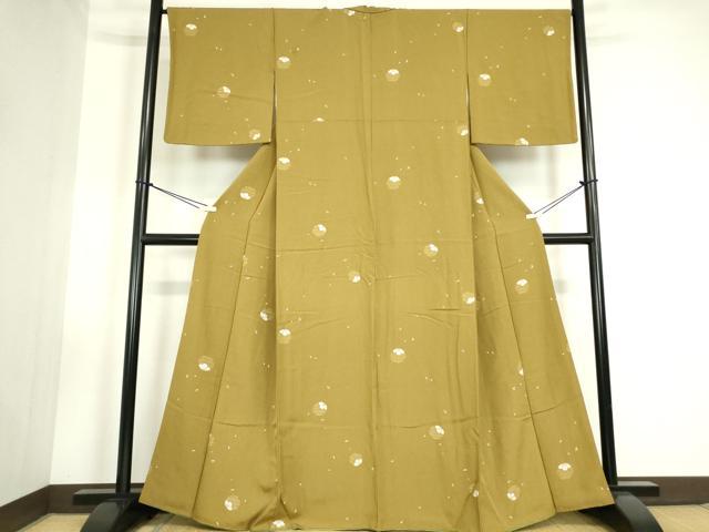 平和屋着物●上質な小紋　舞桜文　正絹　逸品　DABC3444az