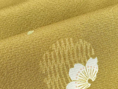 平和屋着物●上質な小紋　舞桜文　正絹　逸品　DABC3444az