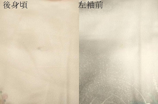 平和屋着物●訪問着　作家物　草花文　手描き　暈し染め　正絹　逸品　DABC3446az