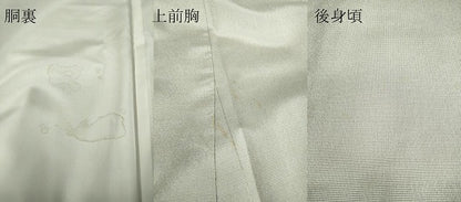 平和屋着物●本塩沢　やまだ織　訪問着　樹林文　正絹　逸品　DABC3450az