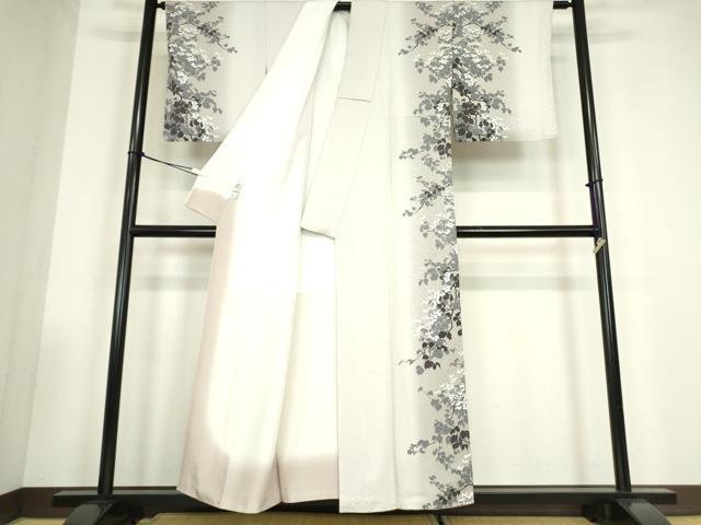 平和屋着物●訪問着　枝葉文　暈し染め　正絹　逸品　DABC3514az