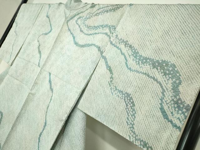 平和屋着物●訪問着　総絞り　流水文　正絹　逸品　DABC3516az