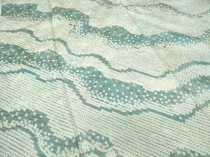 平和屋着物●訪問着　総絞り　流水文　正絹　逸品　DABC3516az