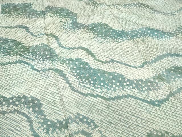平和屋着物●訪問着　総絞り　流水文　正絹　逸品　DABC3516az