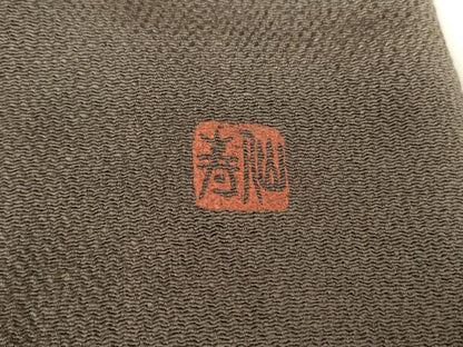 平和屋着物●上質な小紋　作家物　霞文　暈し染め　鬼しぼ縮緬　やまと誂製　正絹　逸品　DABC3527az