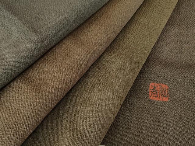 平和屋着物●上質な小紋　作家物　霞文　暈し染め　鬼しぼ縮緬　やまと誂製　正絹　逸品　DABC3527az
