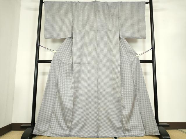 平和屋着物●江戸小紋　市松青海波文　さんび謹製　洗える着物　DABC3528az