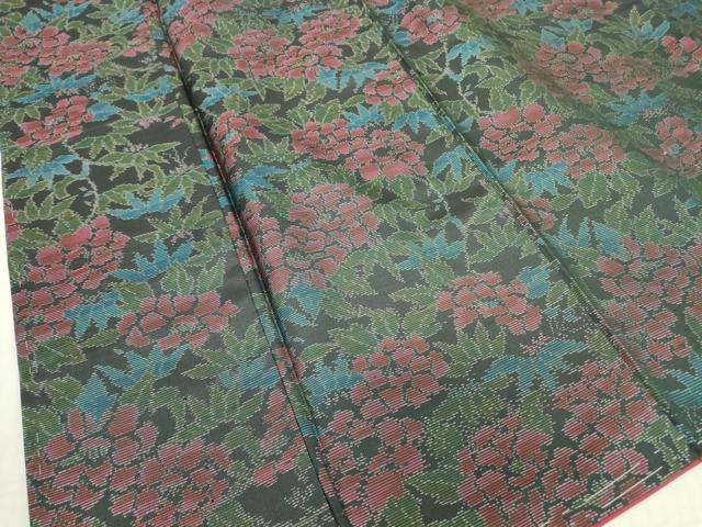 平和屋着物●本場大島紬　花尽くし　正絹　逸品　未使用　DABC3538az