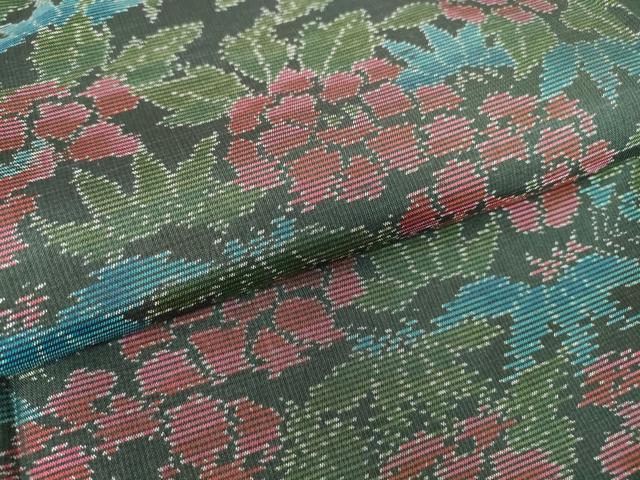 平和屋着物●本場大島紬　花尽くし　正絹　逸品　未使用　DABC3538az