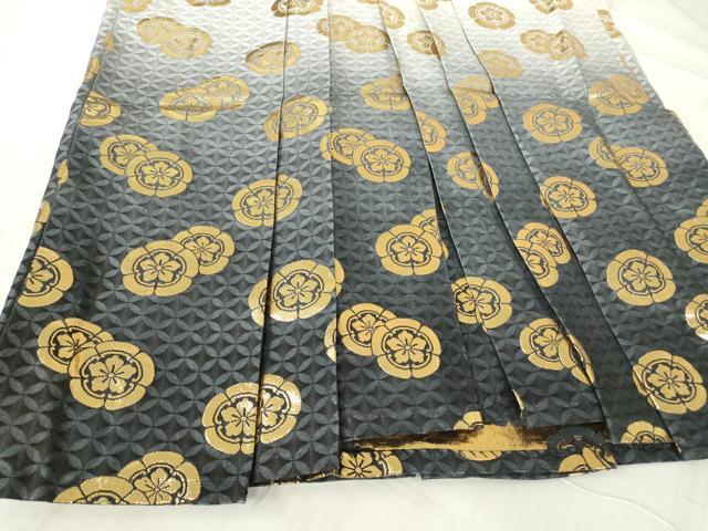 平和屋着物●男性　行灯袴　吉祥花文　暈し染め　舞台衣装　金糸　洗える着物　DABC3540az