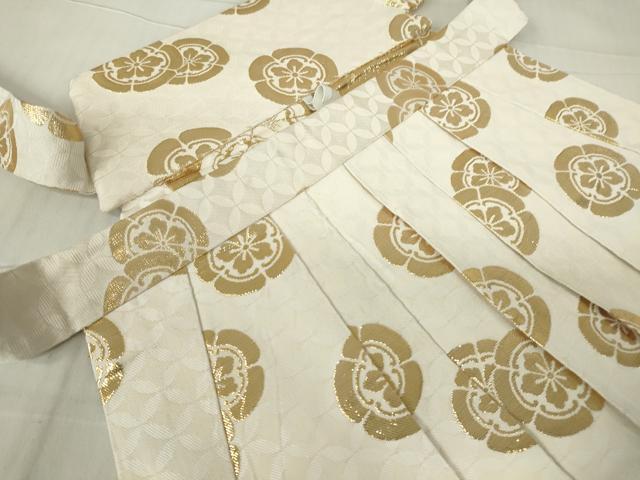 平和屋着物●男性　行灯袴　吉祥花文　暈し染め　舞台衣装　金糸　洗える着物　DABC3540az