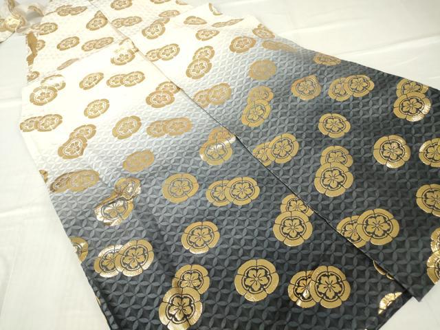 平和屋着物●男性　行灯袴　吉祥花文　暈し染め　舞台衣装　金糸　洗える着物　DABC3540az