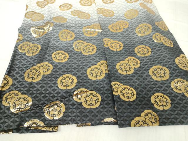 平和屋着物●男性　行灯袴　吉祥花文　暈し染め　舞台衣装　金糸　洗える着物　DABC3540az