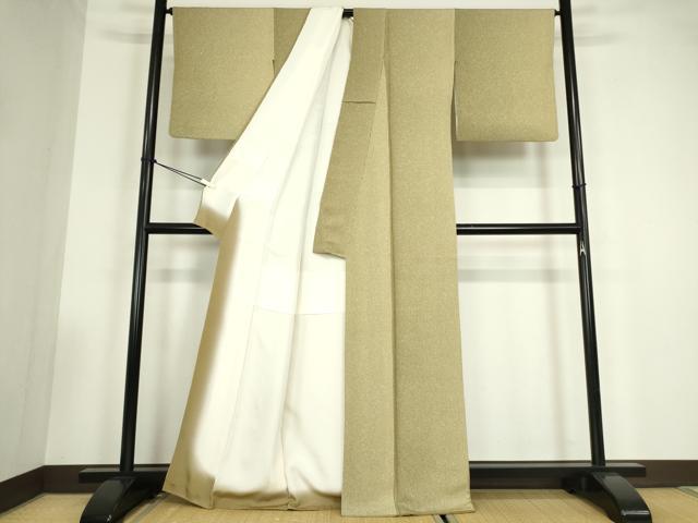 平和屋着物●東京染伝統工芸士　金田昇　江戸小紋　縞　正絹　逸品　DABC3543az