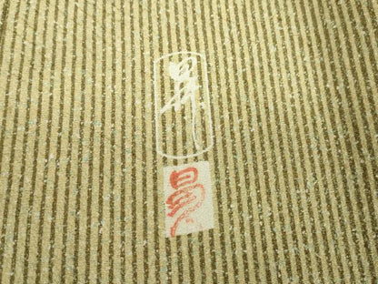 平和屋着物●東京染伝統工芸士　金田昇　江戸小紋　縞　正絹　逸品　DABC3543az