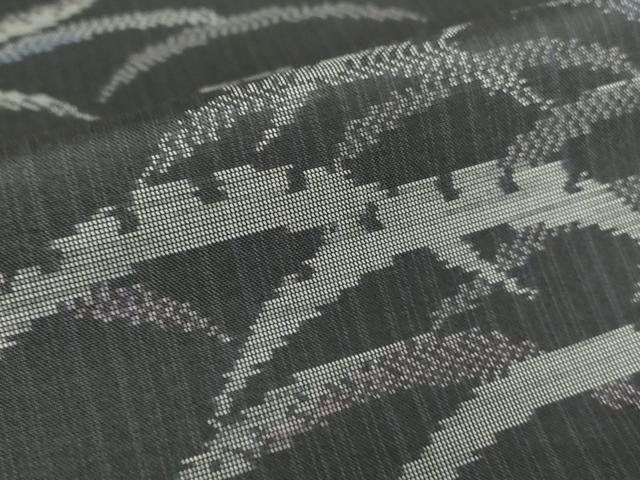 平和屋着物●本場大島紬　雪芝文　証紙付き　正絹　逸品　未使用　DABC3544az