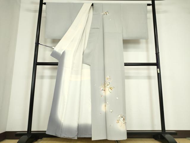 平和屋着物●訪問着　駒刺繍　花丸文　蛍暈し　金彩　正絹　逸品　DABC3546az