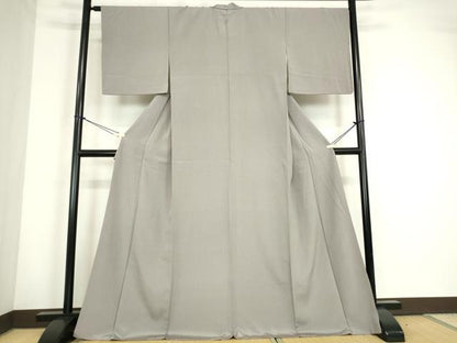 平和屋着物●上質な色無地　霞地紋　薄色　正絹　逸品　DABC3547az