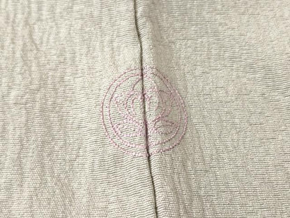 平和屋着物●上質な色無地　霞地紋　薄色　正絹　逸品　DABC3547az