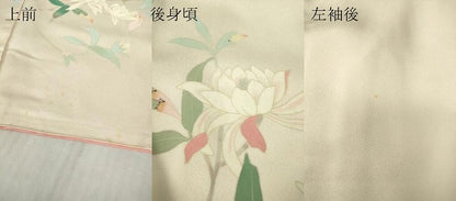 平和屋着物●訪問着　友禅　枝花文　正絹　逸品　DABC3548az