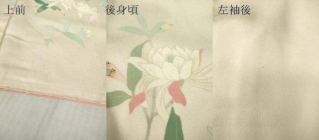 平和屋着物●訪問着　友禅　枝花文　正絹　逸品　DABC3548az