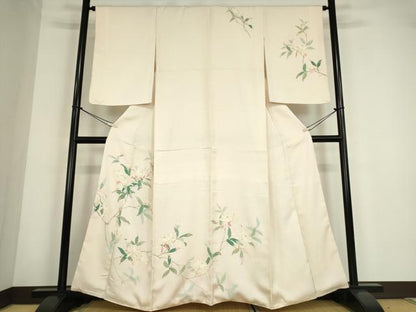平和屋着物●訪問着　友禅　枝花文　正絹　逸品　DABC3548az
