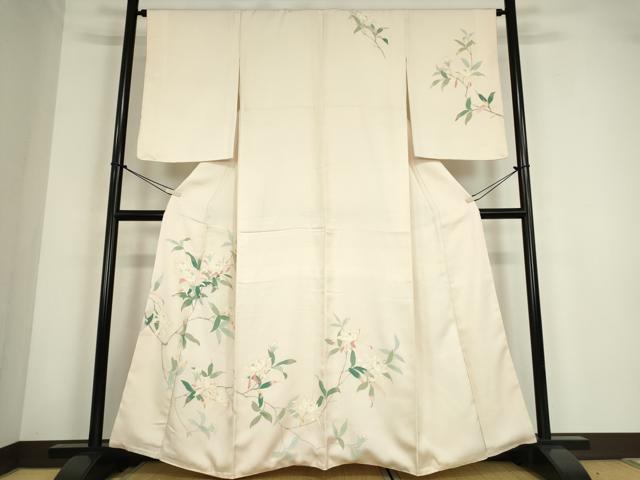 平和屋着物●訪問着　友禅　枝花文　正絹　逸品　DABC3548az