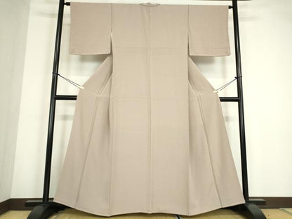 平和屋着物●上質な色無地　胡桃染色　正絹　逸品　未使用　DABC3550az
