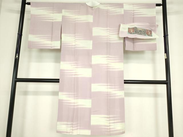 平和屋着物●長襦袢　無双仕立て　琉球藍泥染　霞文　証紙付き　正絹　逸品　DABC3555az