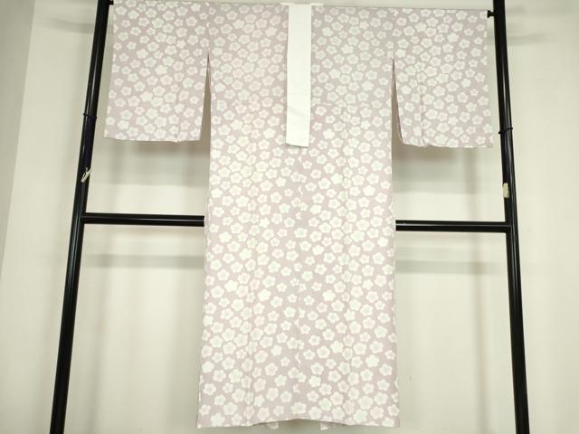 平和屋着物●長襦袢　無双仕立て　舞梅文　正絹　逸品　DABC3556az